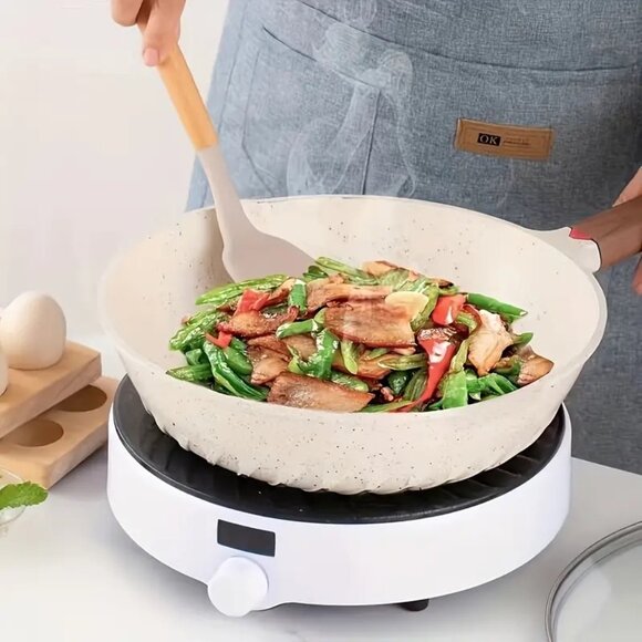 12pcs Non-Stick Silicone Kitchenware Utensil Set with Ergonomic Wooden Handle - Picture 4 of 11